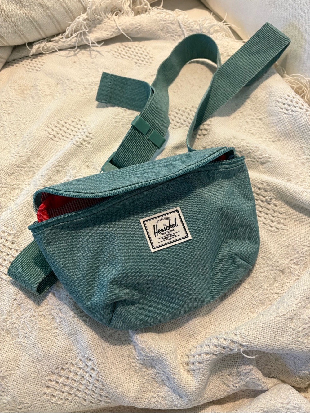 Herschel Supply Company Teal Crossbody Hip Pack with Red Lining
